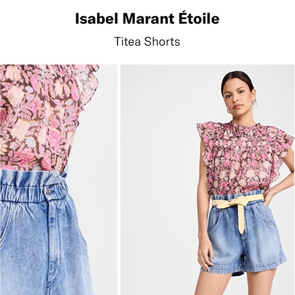 Isabel Etoile Marant Jean Shorts NWT - Picture 4 of 6